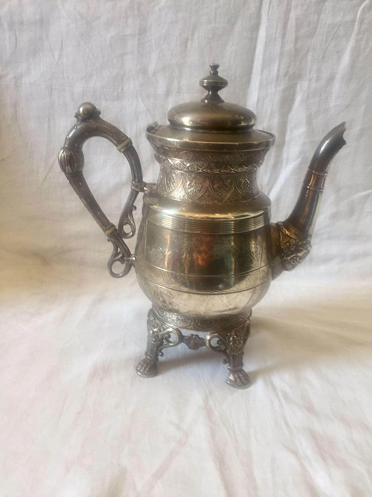 Silver-plated coffee pot by Derby Silver Company, late 19th century 11
