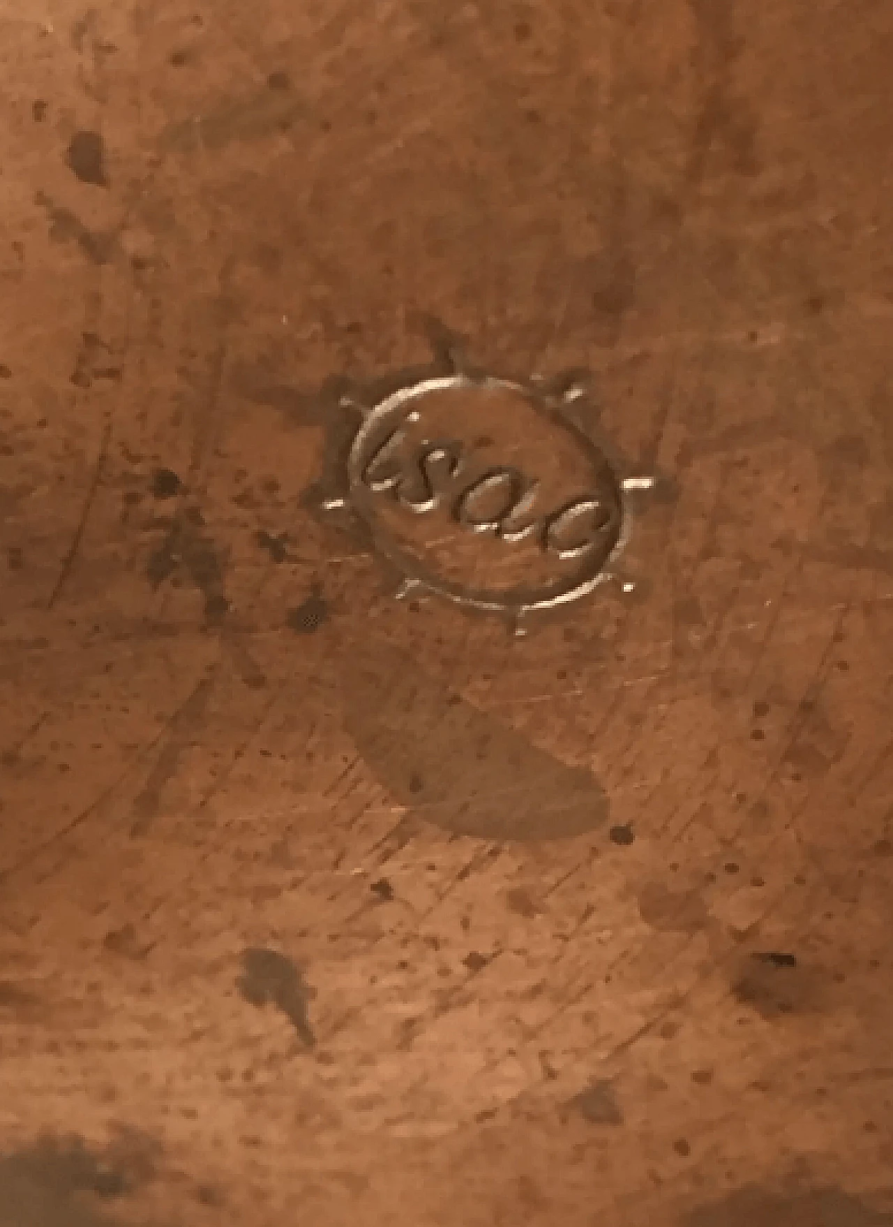 Decanter in legno policromo in ottone e rame, nello stile di Aldo Tura per Isac Milano, anni '50 7