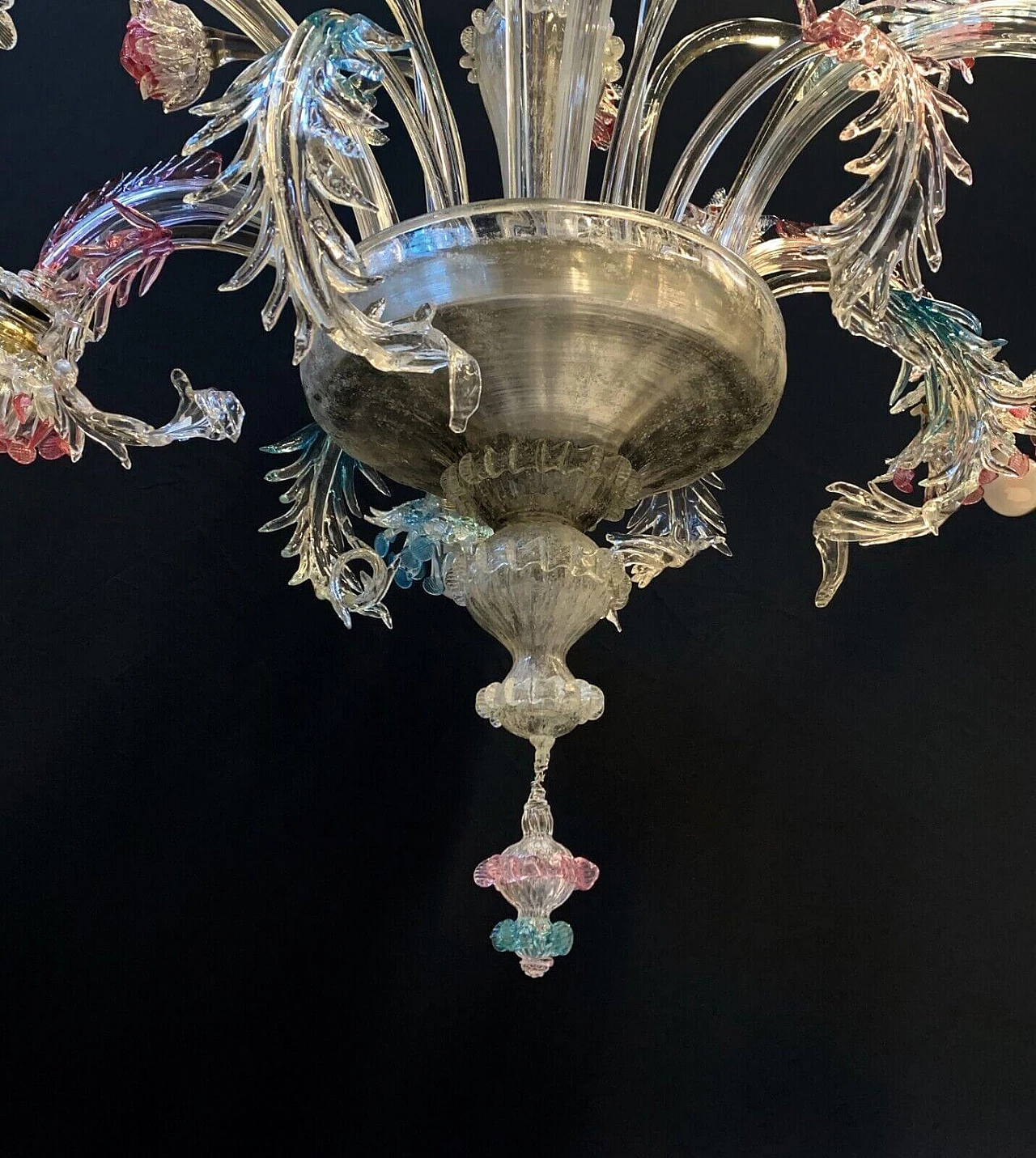Lampadario in vetro di Murano di Galliano Ferro, anni '50 7