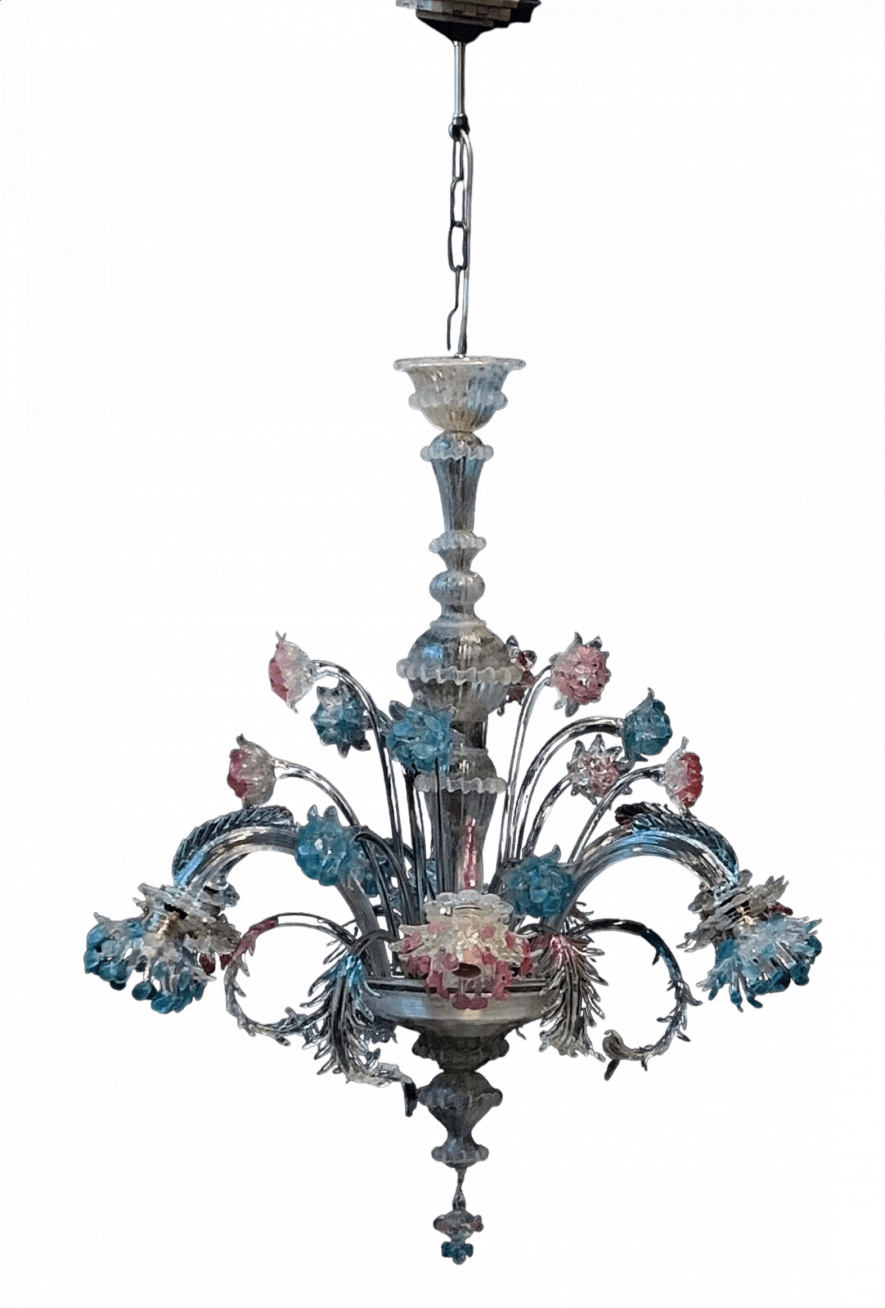 Lampadario in vetro di Murano di Galliano Ferro, anni '50 11