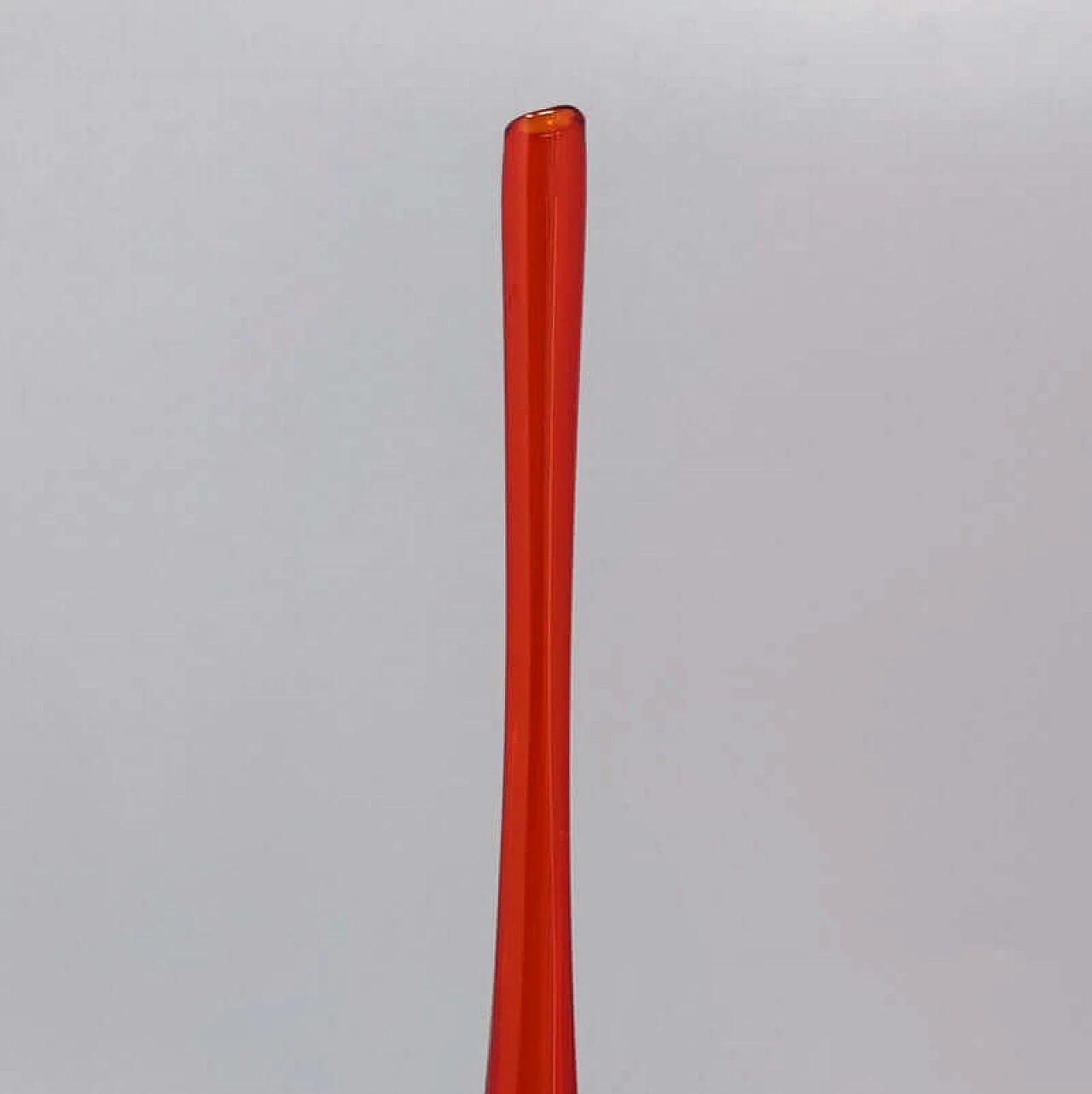 Red and green Murano glass vase by Flavio Poli, 1960s 4