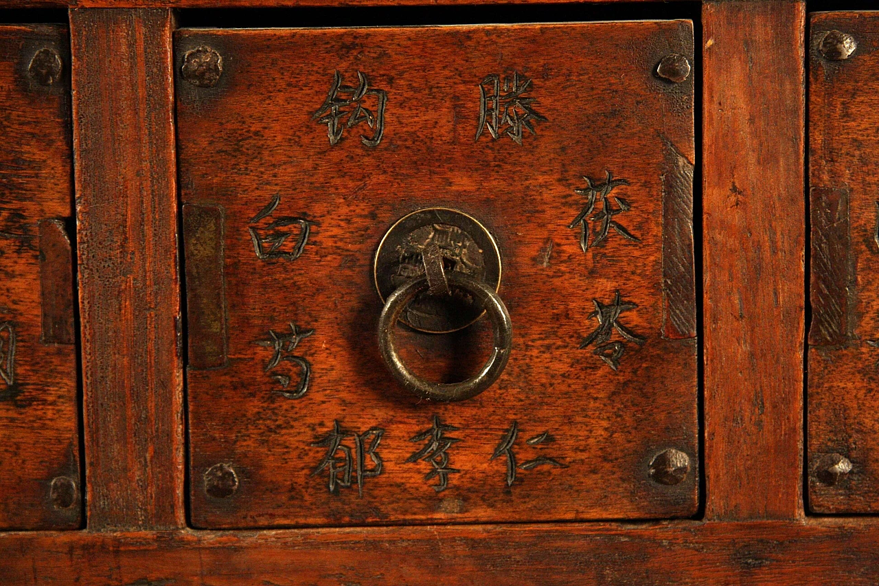 Cassettiera in legno di origine cinese, '800 4