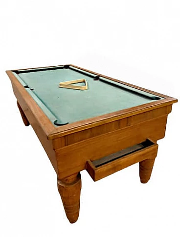 6-hole wooden pool table, 1960s