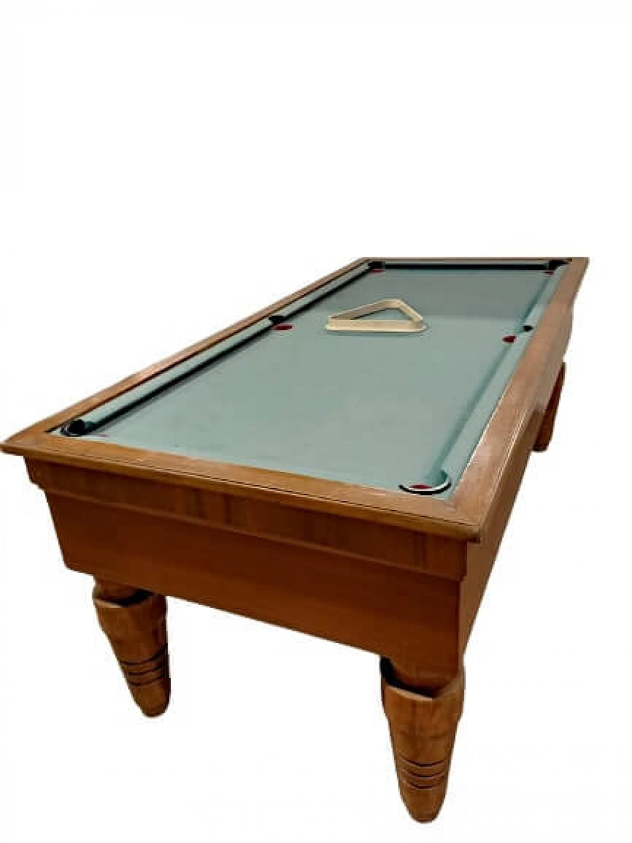 6-hole wooden pool table, 1960s 3