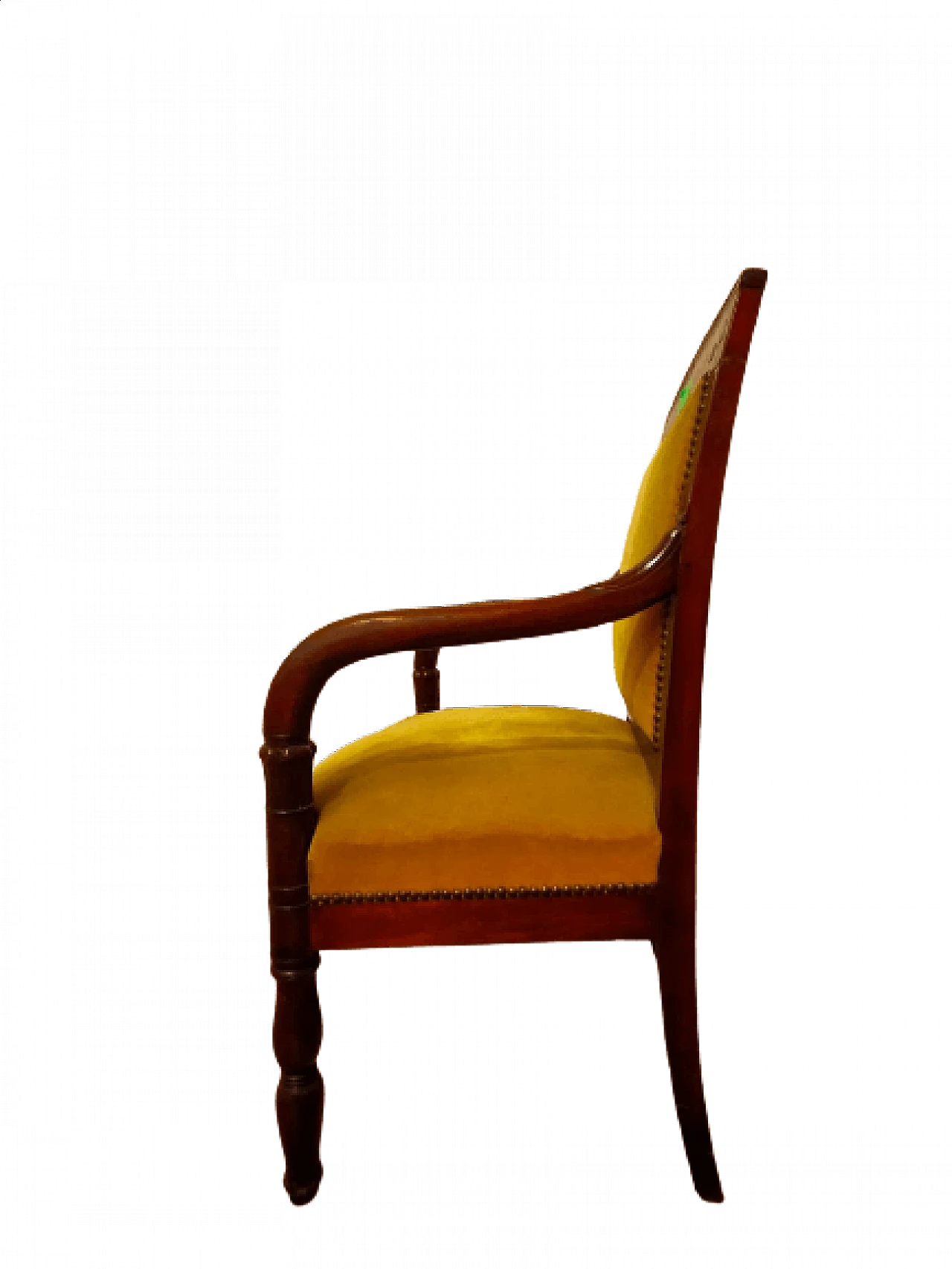 Pair of Charles X style armchairs in carved mahogany, 19th century 3