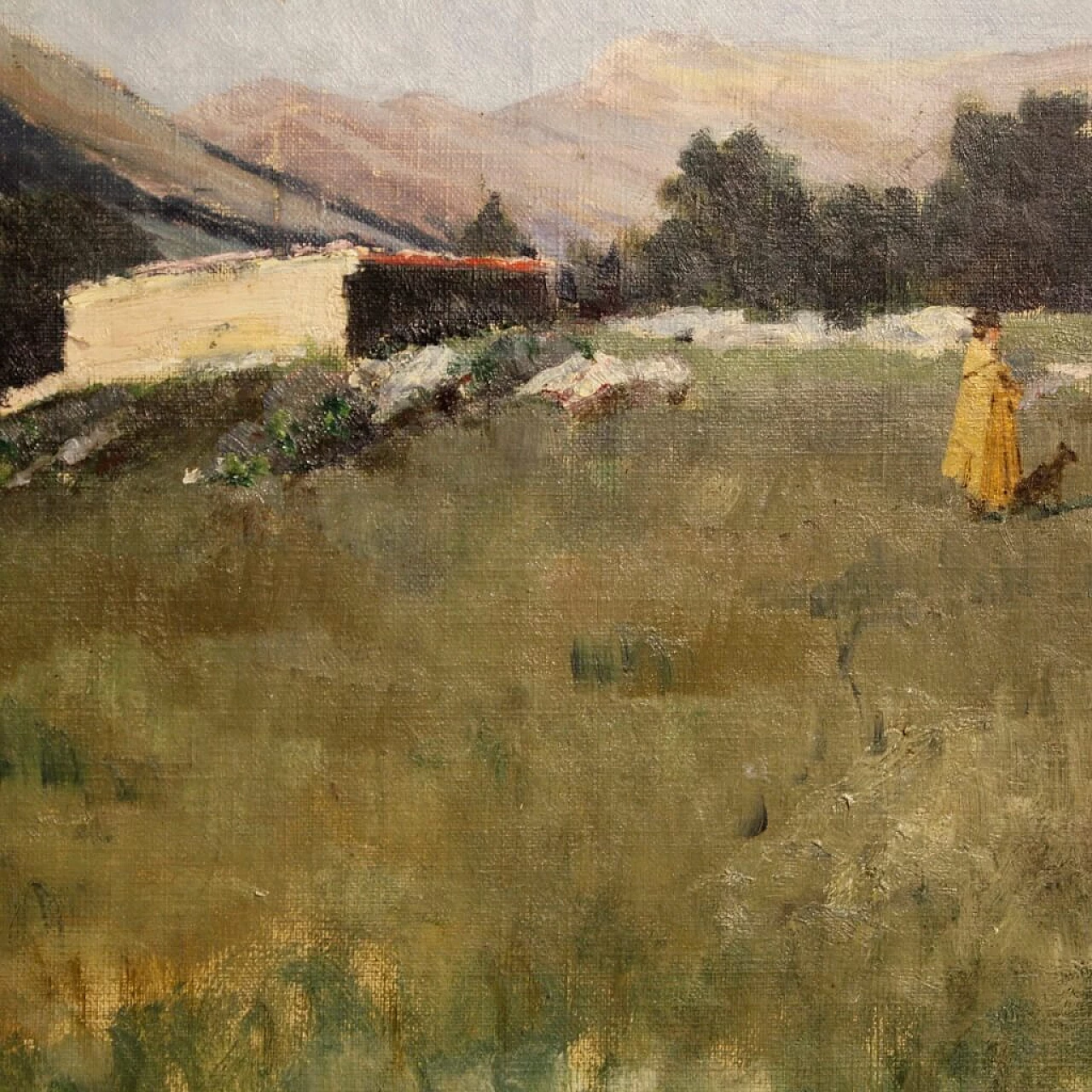 Landscape with hunter and hound, oil painting on canvas, 1899 8