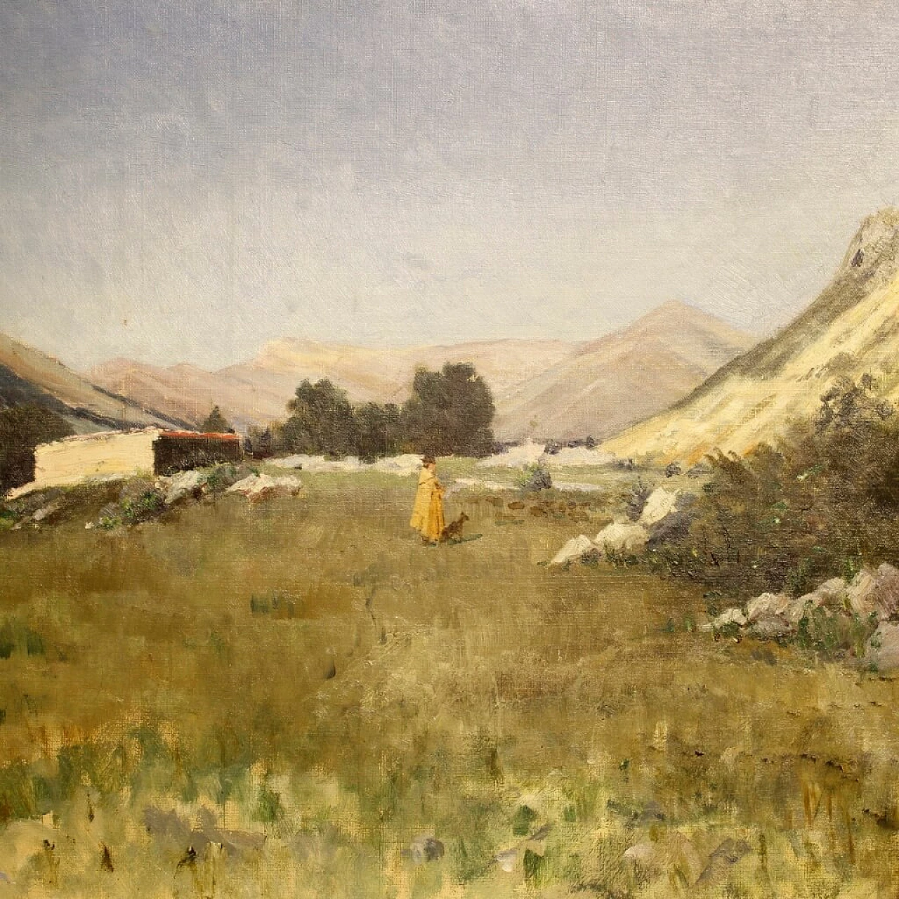 Landscape with hunter and hound, oil painting on canvas, 1899 9