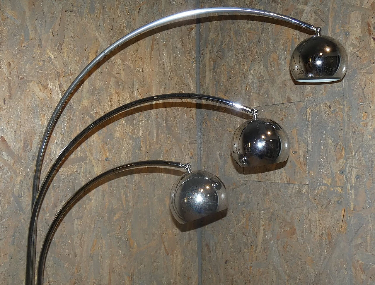 Steel floor lamp with marble base by Goffredo Reggiani, 1960s 4