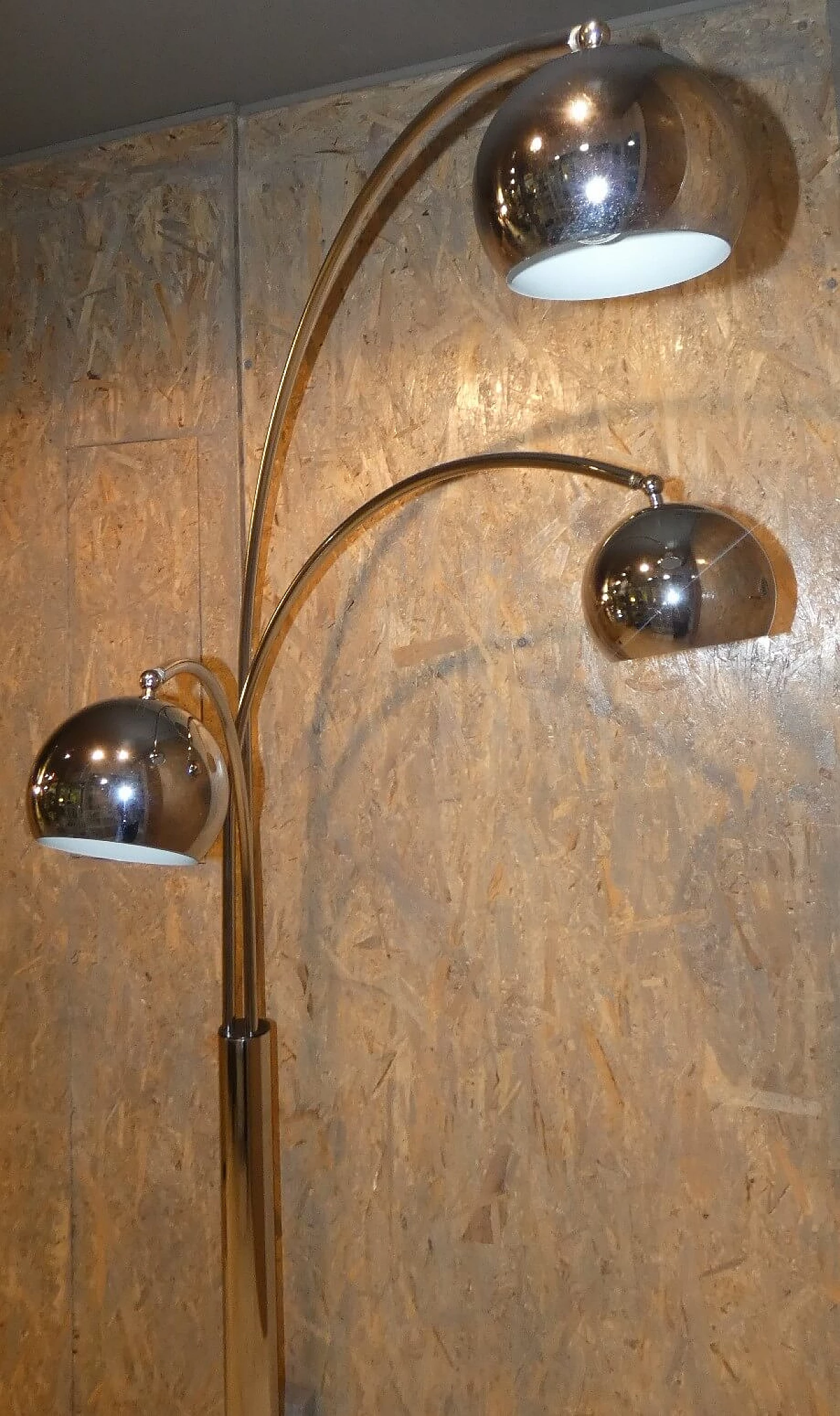 Lampada da terra in acciaio con base in marmo di Goffredo Reggiani, anni '60 15