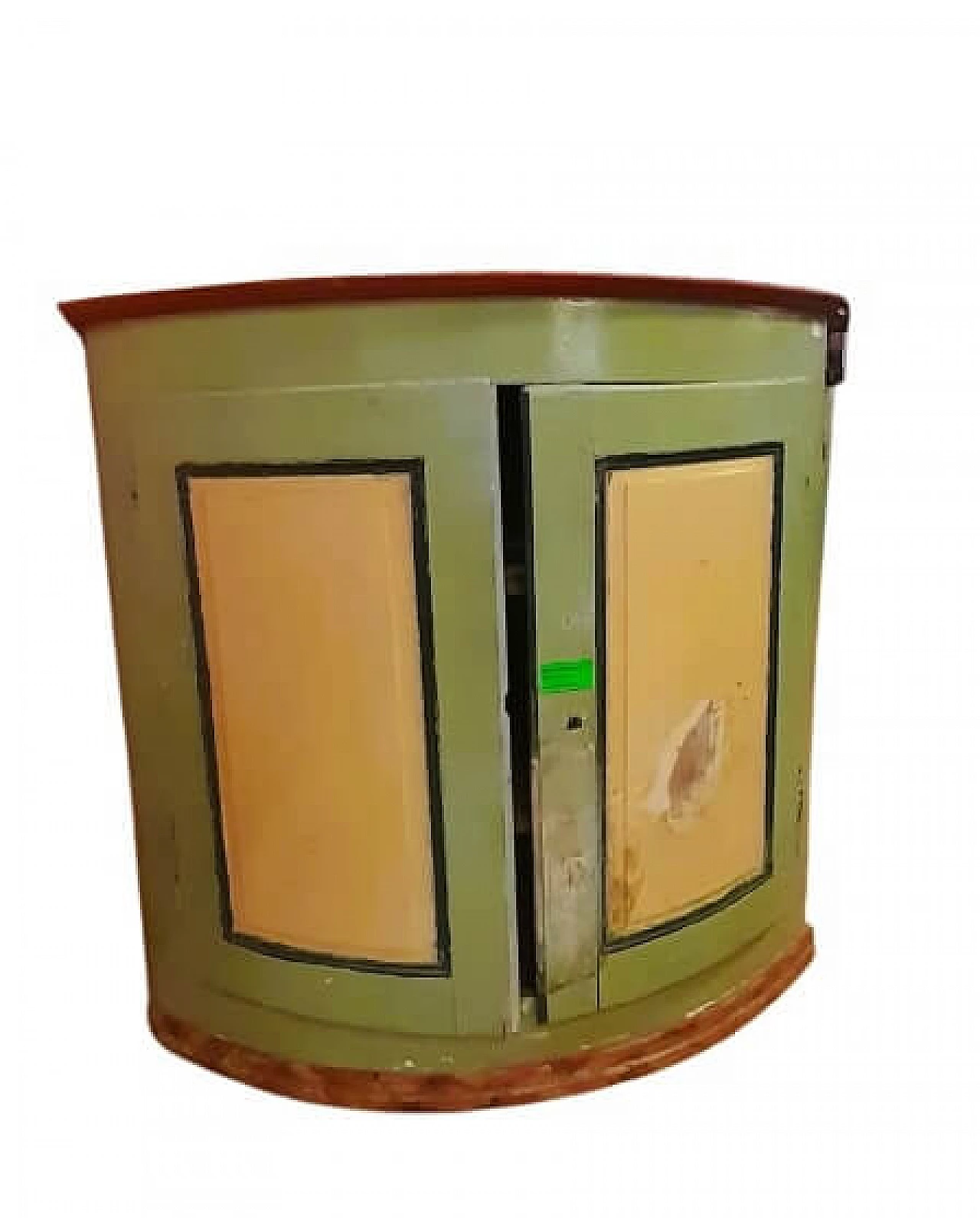 Rounded corner cabinet in lacquered spruce, first half of the 19th century 2