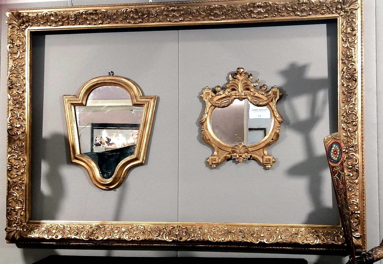 Neo-Renaissance style carved and gilded wood frame, 19th century 5