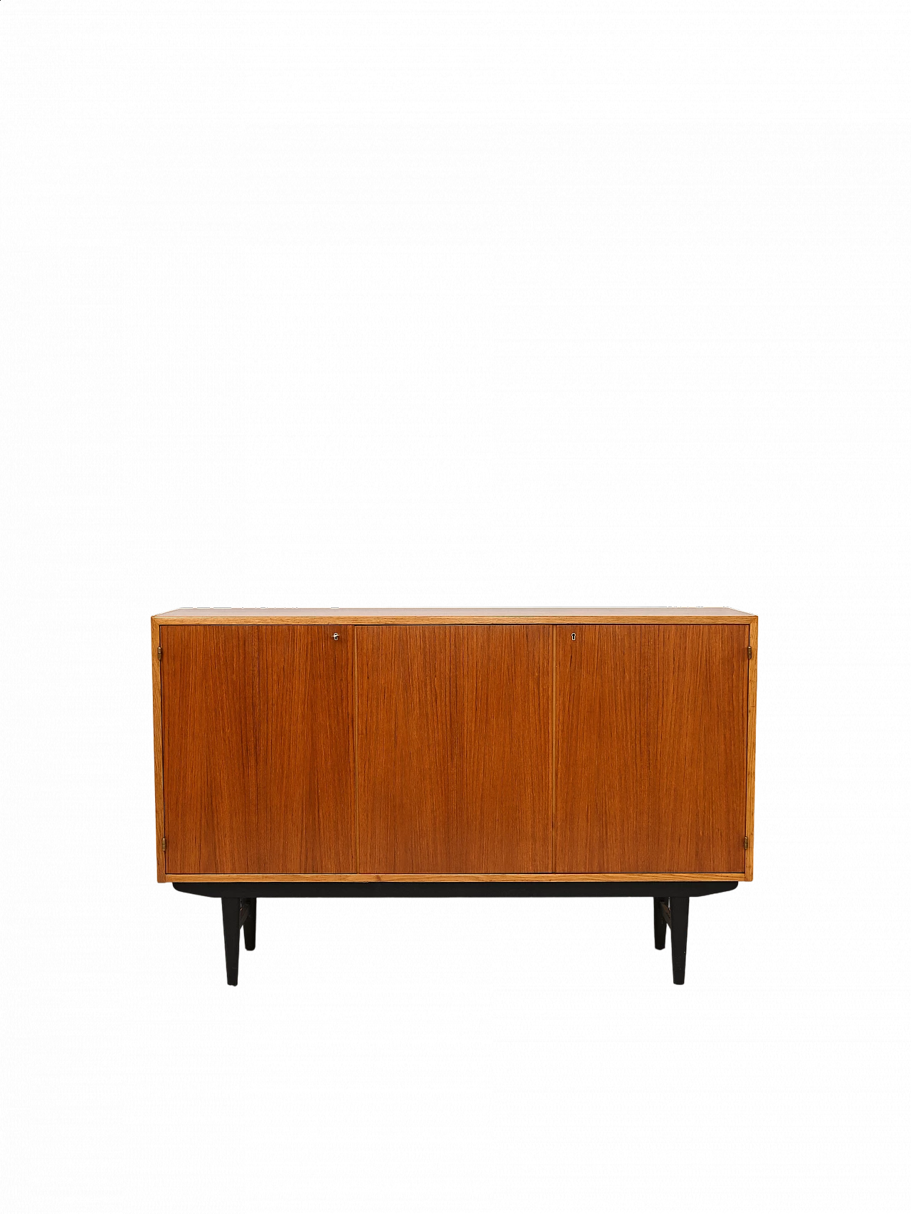 High sideboard in black-painted wood, 1960s 15