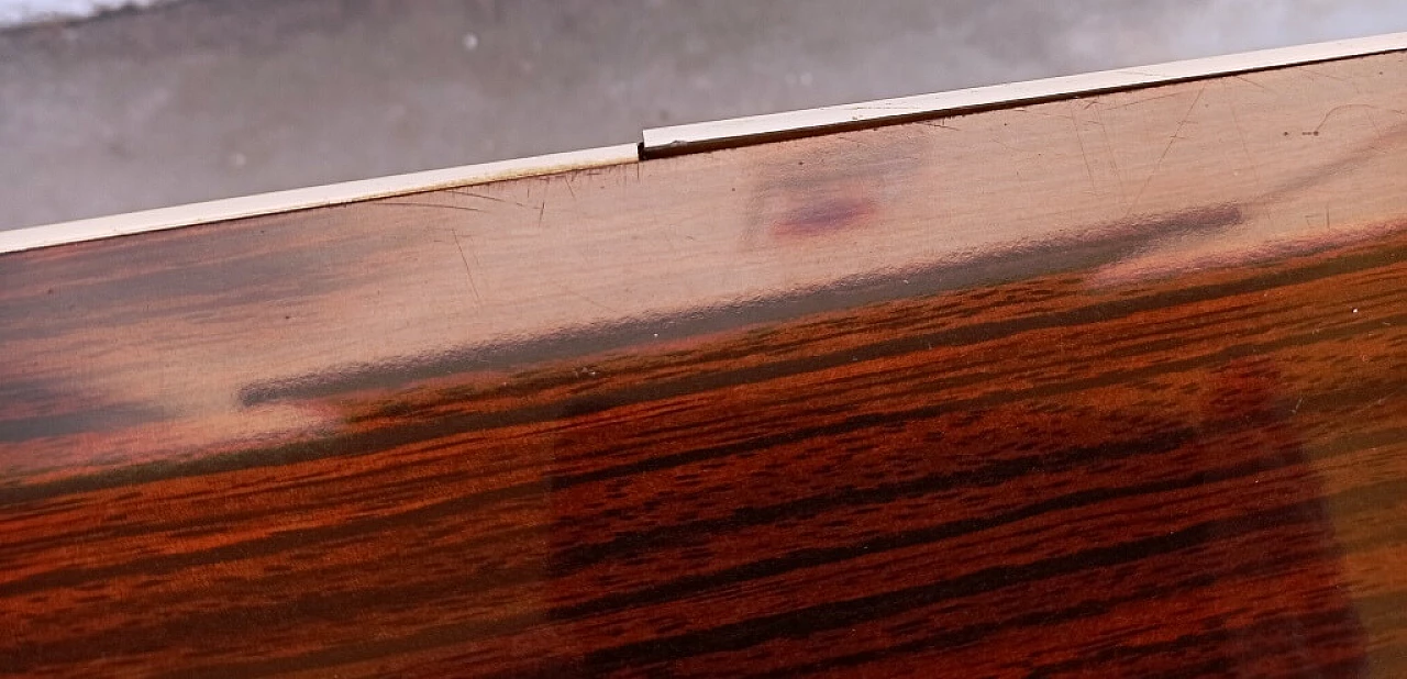 Wood side table with casters and formica top, 1960s 5