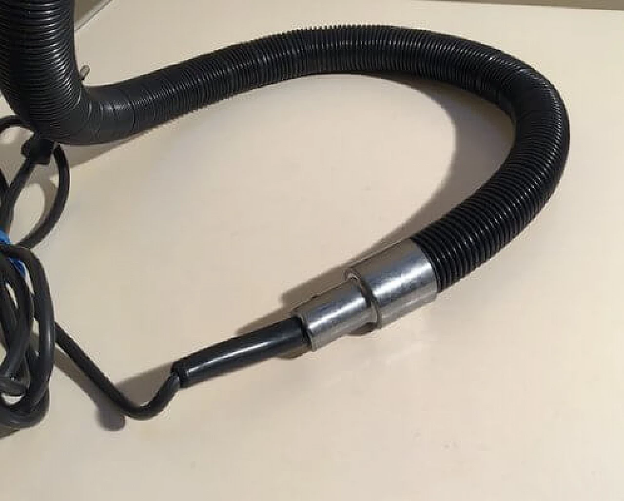 Large black Hebi table lamp by Isao Hosoe for Valenti Luce, 1969 4