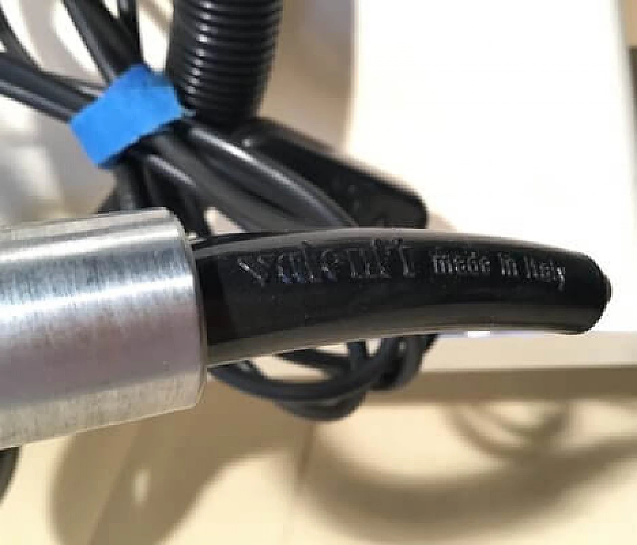 Large black Hebi table lamp by Isao Hosoe for Valenti Luce, 1969 6