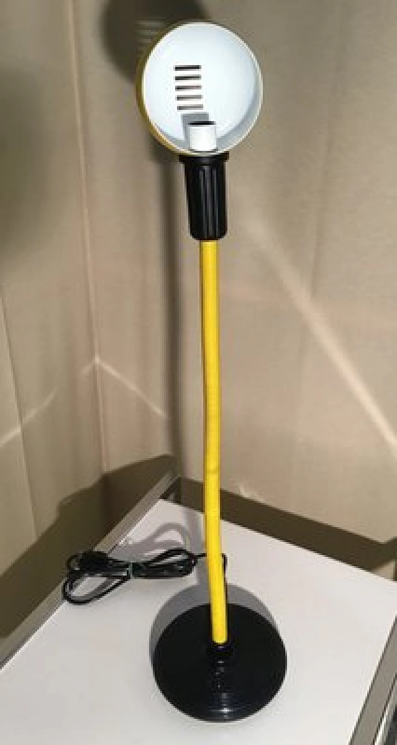 Hebi yellow table lamp with pedestal by Isao Hosoe for Valenti Luce, 1969 6