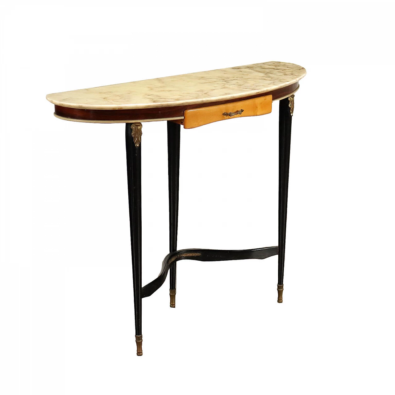 Wall console table with marble top, 1950s 1