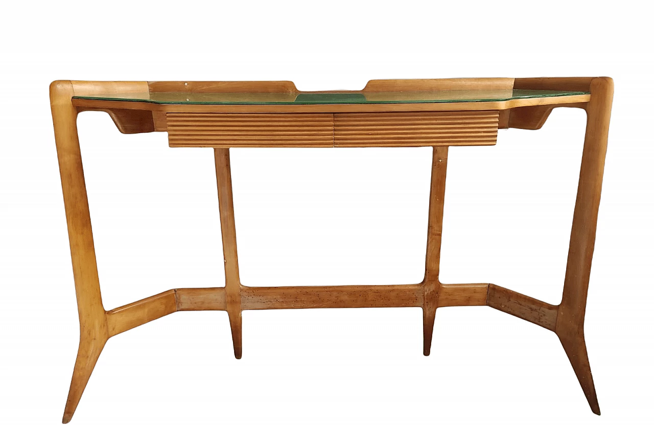 Console in wood and vetronite by Ico and Luisa Parisi, 1950s 3