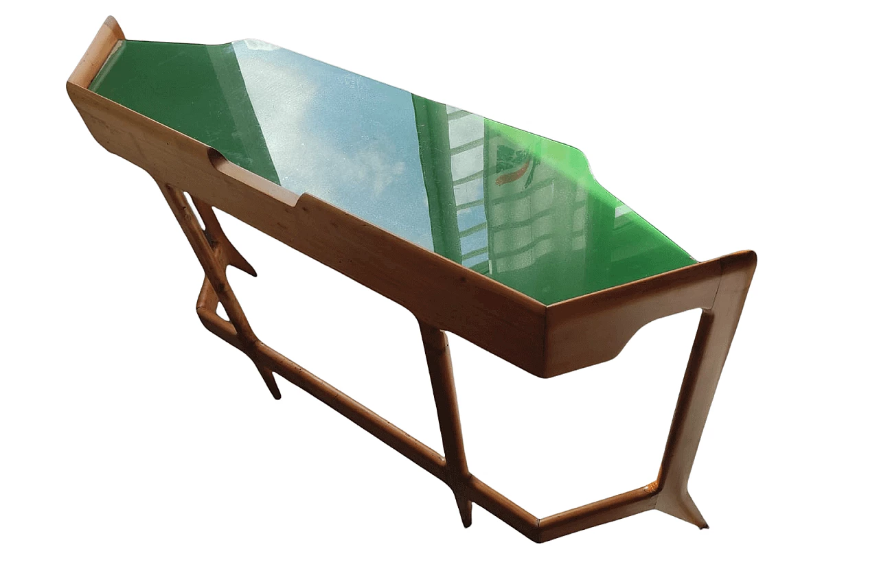 Console in wood and vetronite by Ico and Luisa Parisi, 1950s 4