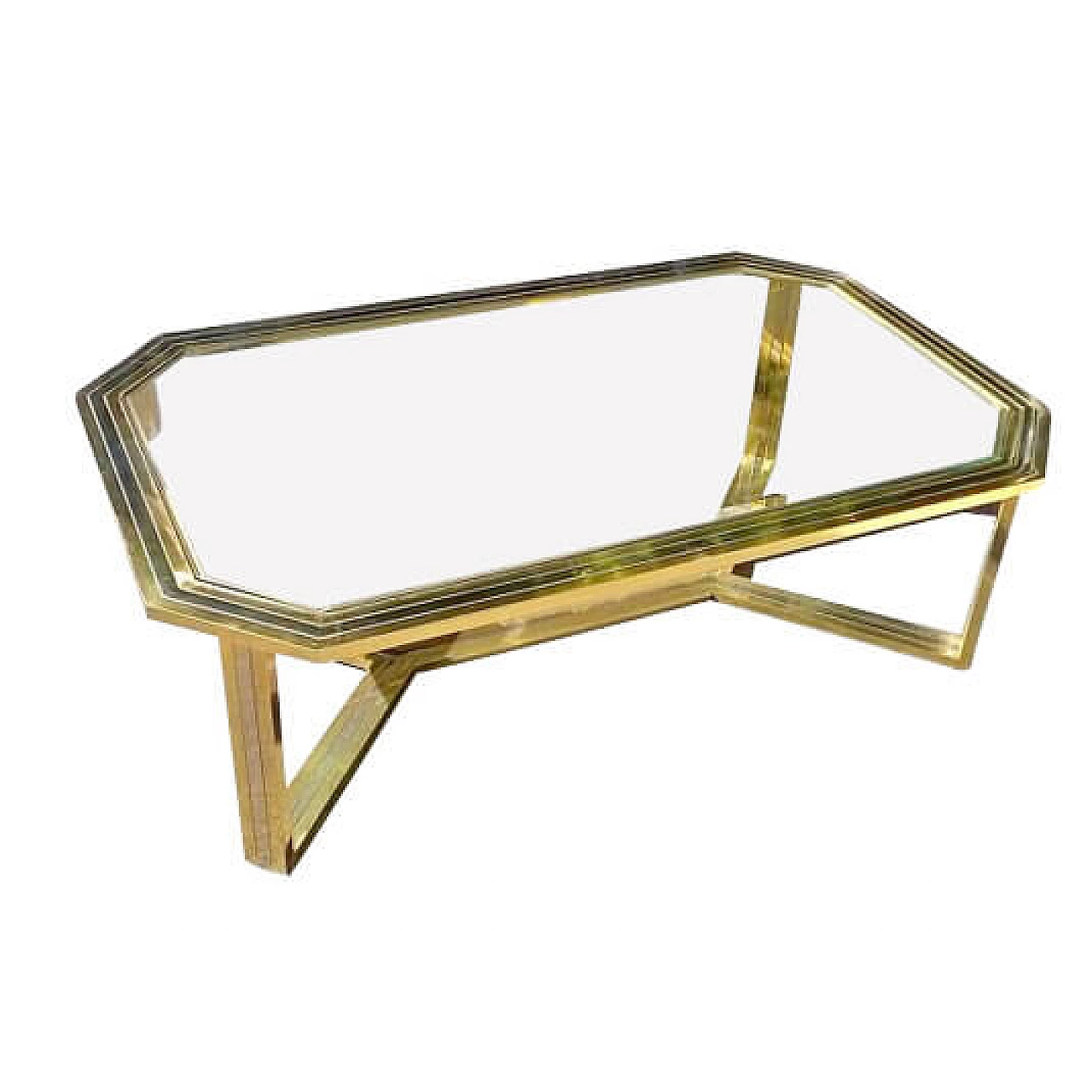 Brass coffee table, 1970s 6