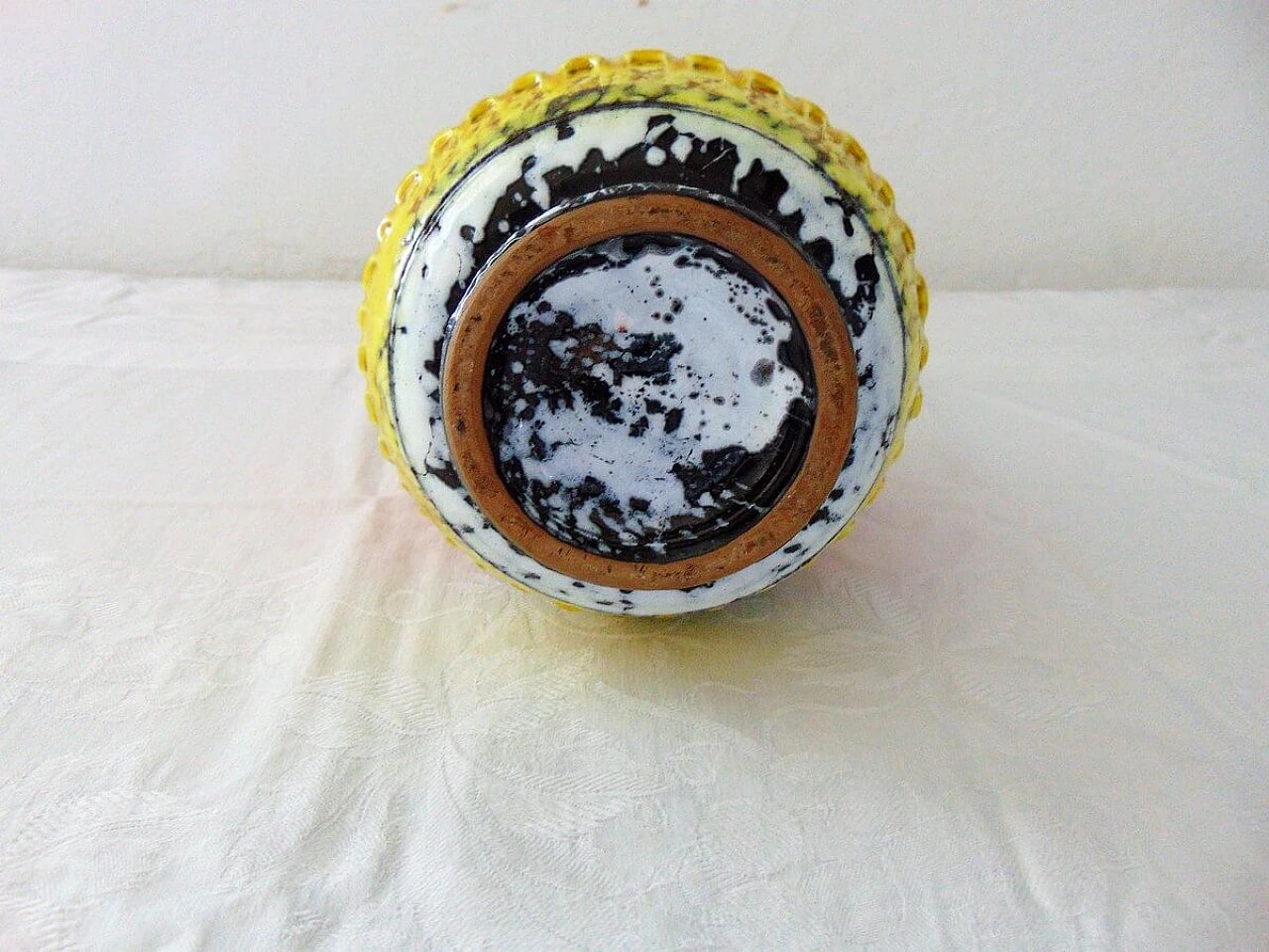 Multicoloured glazed ceramic vase, 1960s 4