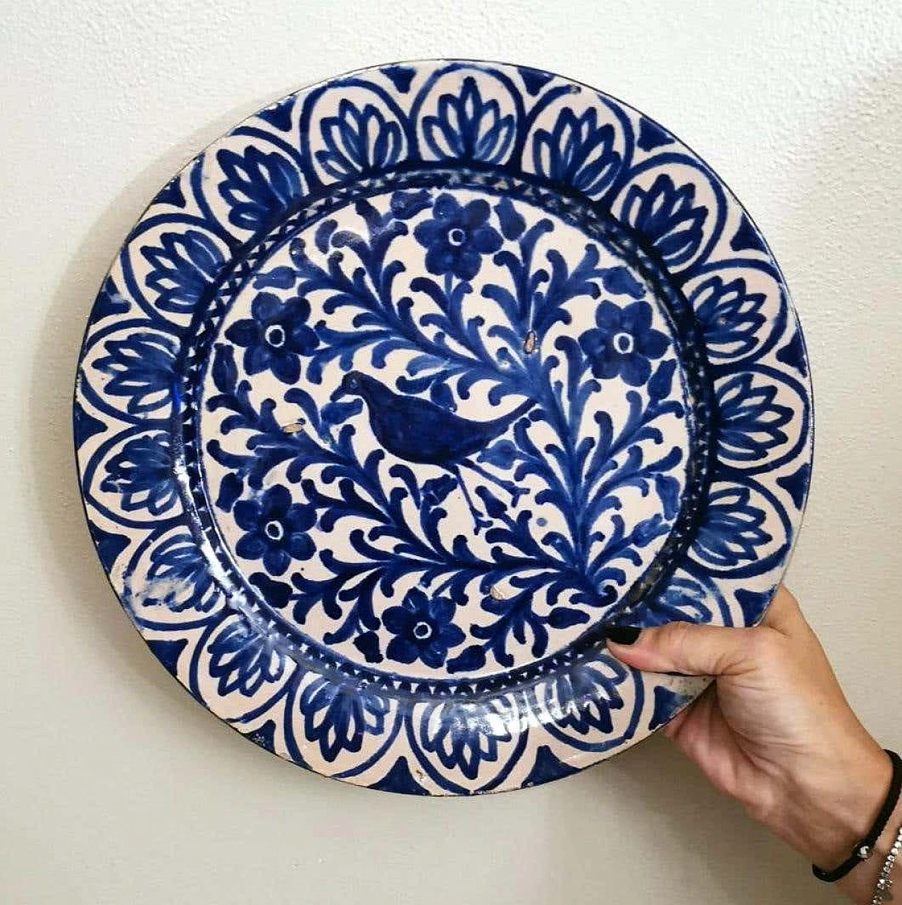 5 Piatti in ceramica di Deruta con decorazioni blu cobalto, anni '50 9