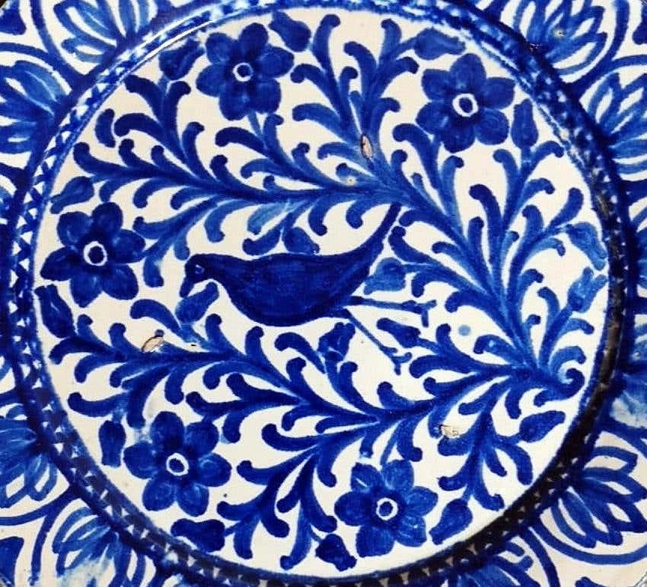 5 Piatti in ceramica di Deruta con decorazioni blu cobalto, anni '50 14