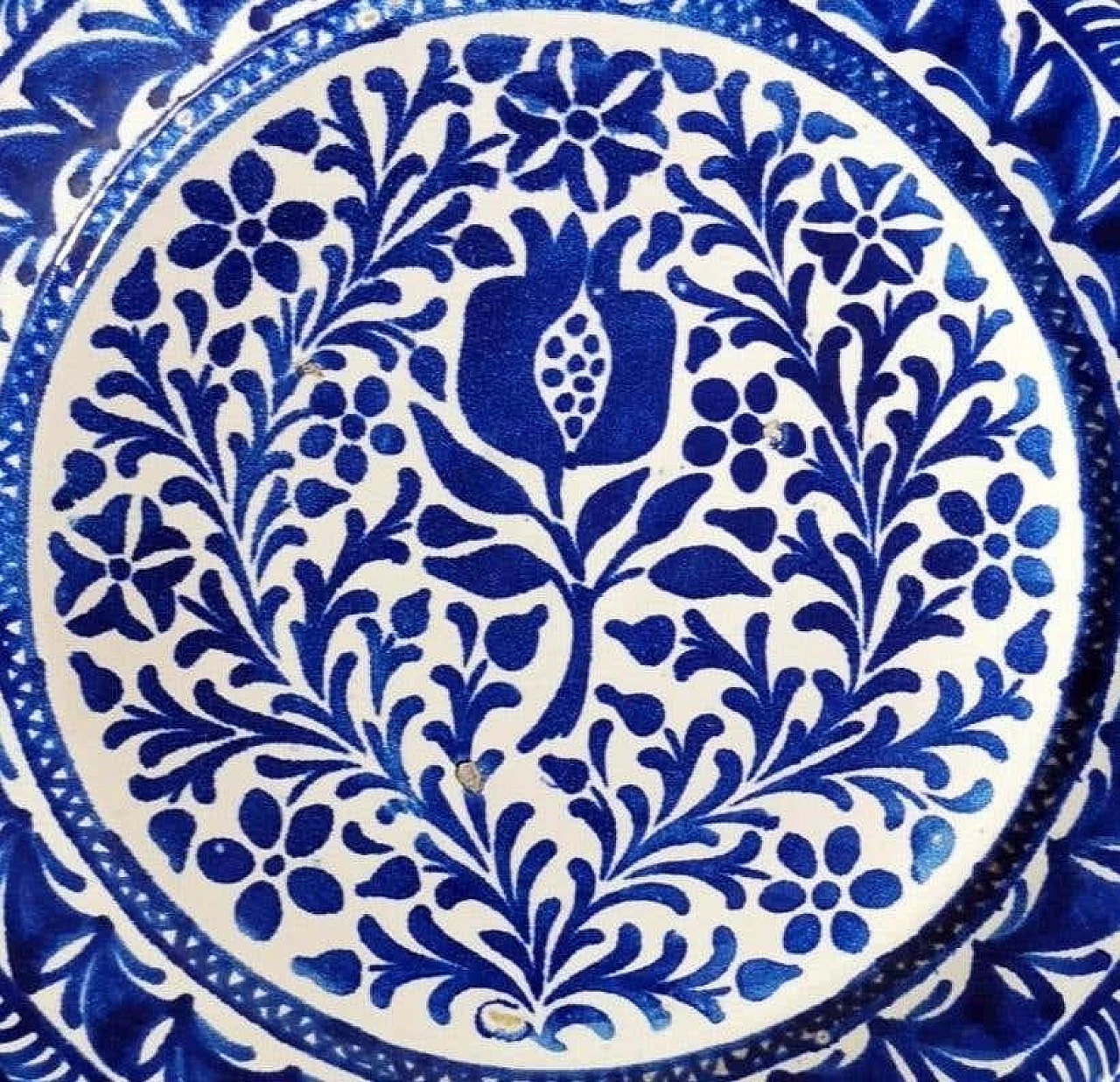 5 Piatti in ceramica di Deruta con decorazioni blu cobalto, anni '50 16