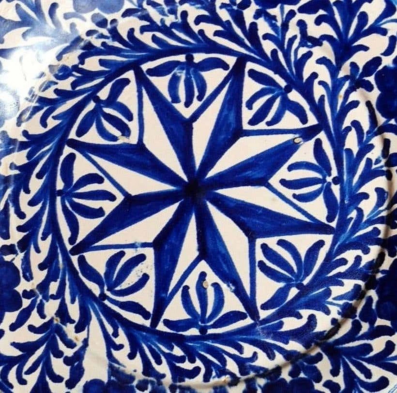 5 Piatti in ceramica di Deruta con decorazioni blu cobalto, anni '50 17