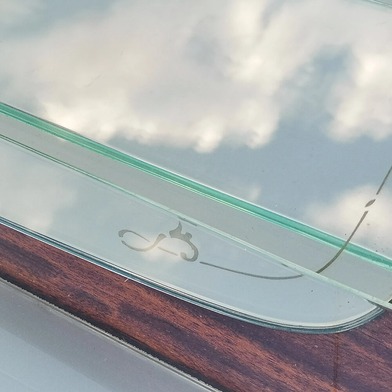 Dressing table with drawers and glass top and shelf, 1960s 6