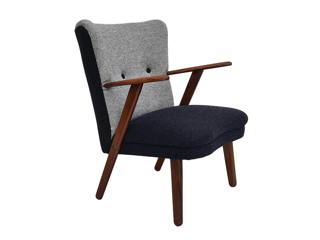 Poltrona in legno e lana di Erhardsen & Andersen, anni '60 14