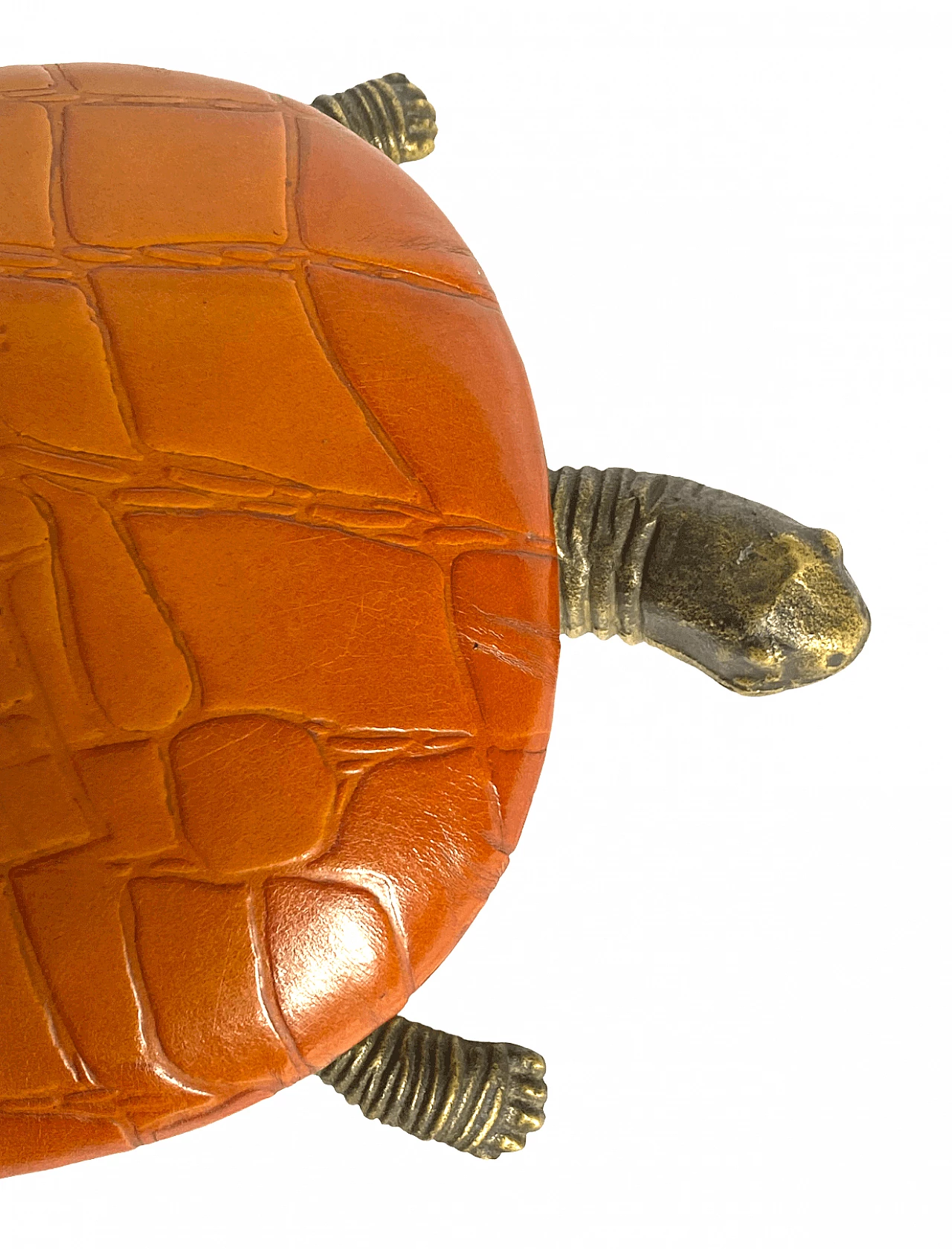 Tortoise-shaped leather and bronze jewellery box, 1950s 11