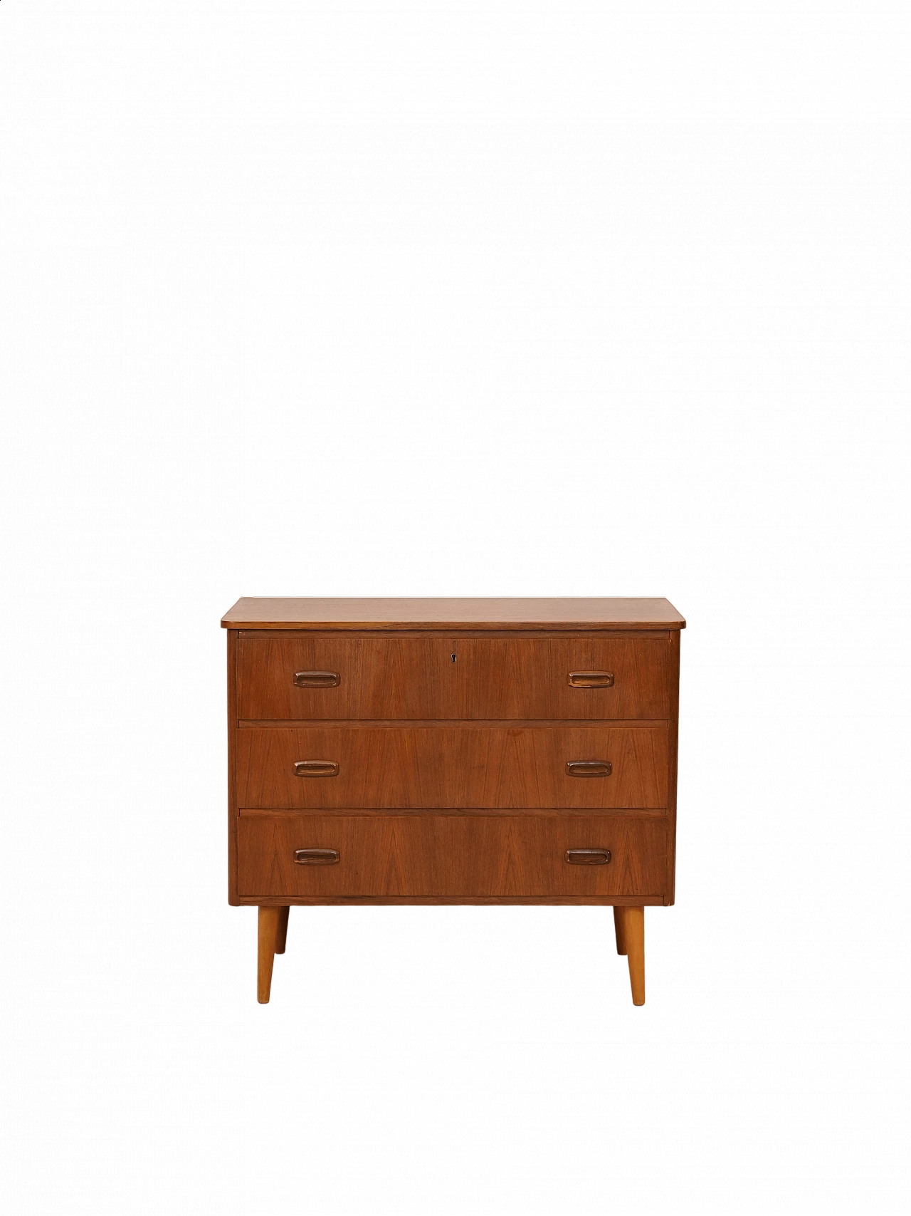 Teak dresser with three compartments, 1960s 11