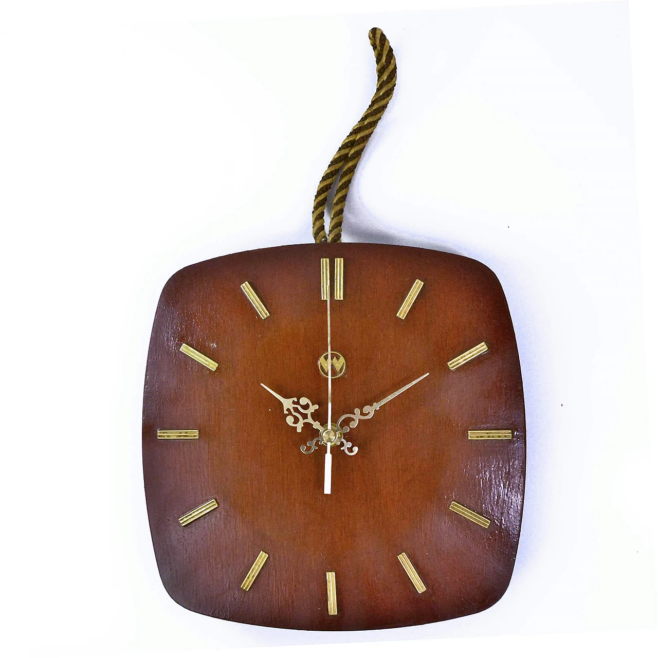 Orologio da parete in faggio massello di Ersten Uhren-Produktions, anni '60 1