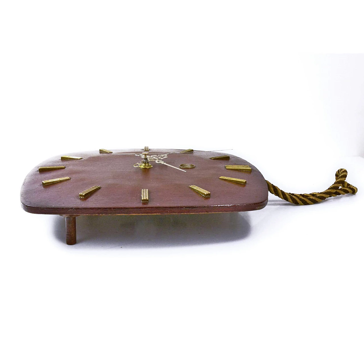 Orologio da parete in faggio massello di Ersten Uhren-Produktions, anni '60 5