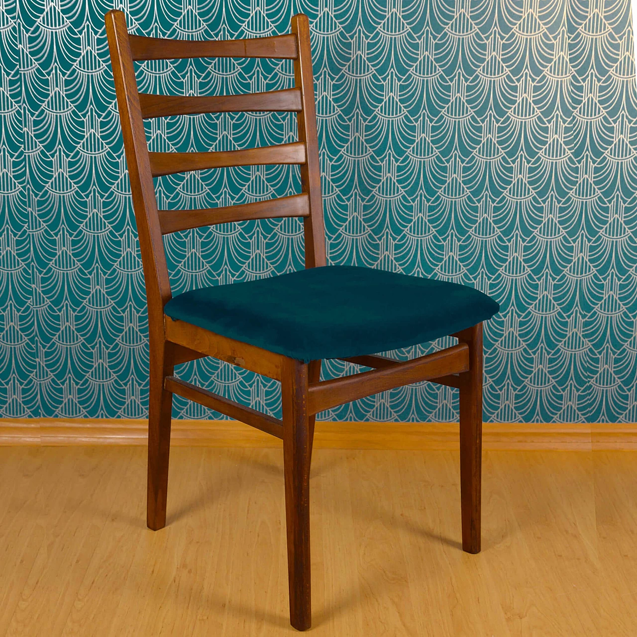 Chair in beech with padded seat by Lübke, 1960s 1
