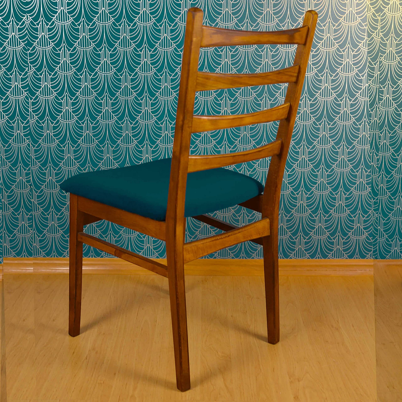 Chair in beech with padded seat by Lübke, 1960s 4