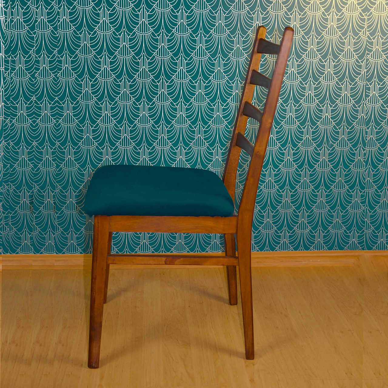 Chair in beech with padded seat by Lübke, 1960s 5