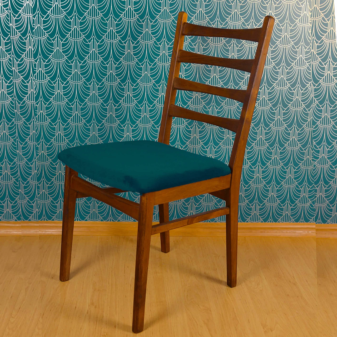 Chair in beech with padded seat by Lübke, 1960s 6