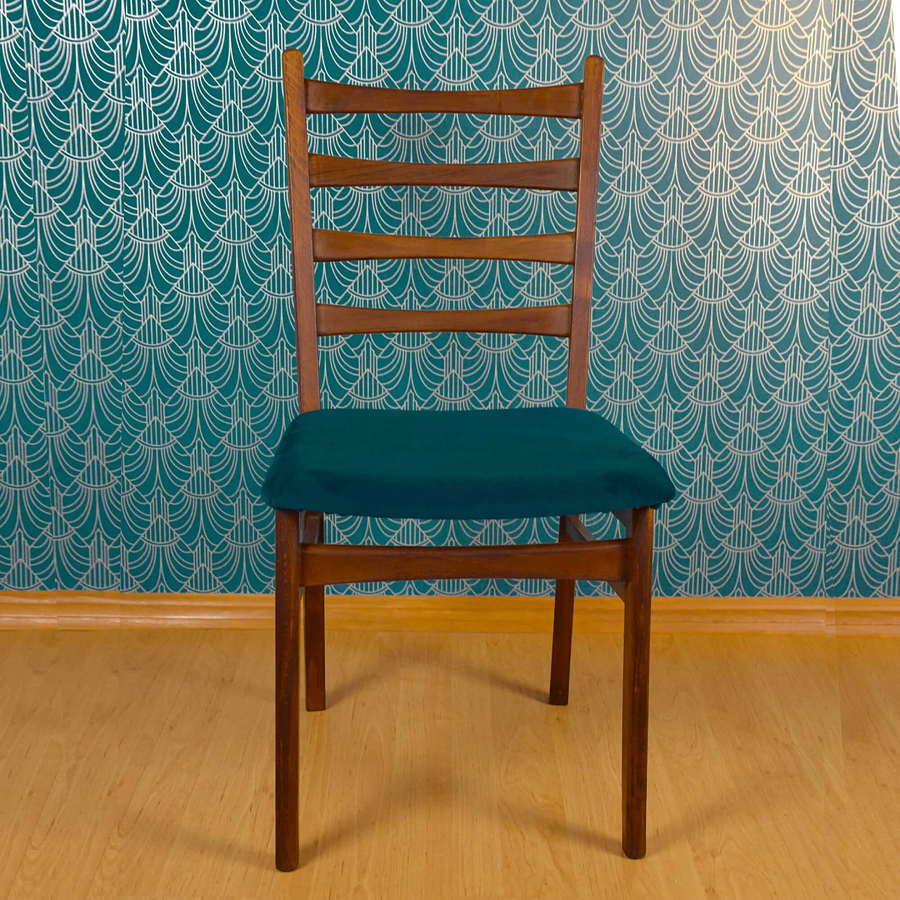 Chair in beech with padded seat by Lübke, 1960s 7