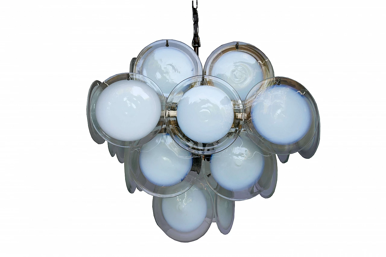 Lampadario in vetro di Murano di Vistosi, anni '70 2