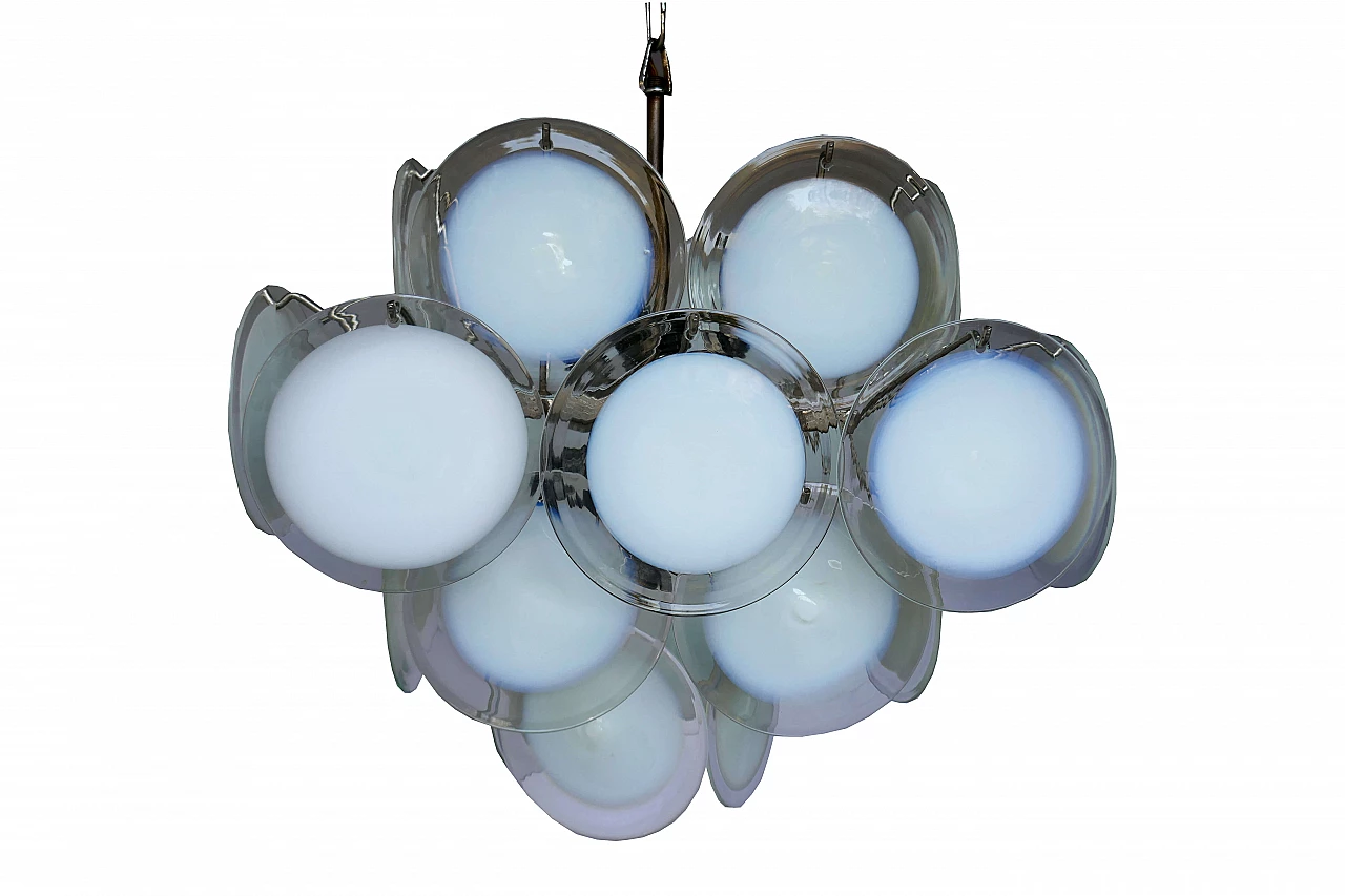 Lampadario in vetro di Murano di Vistosi, anni '70 3