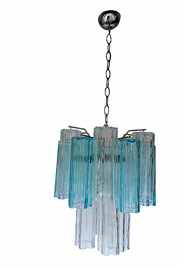 Tronchi glass chandelier for Venini, 1960s