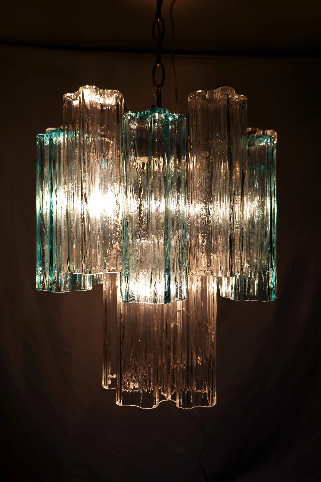 Tronchi glass chandelier for Venini, 1960s 8