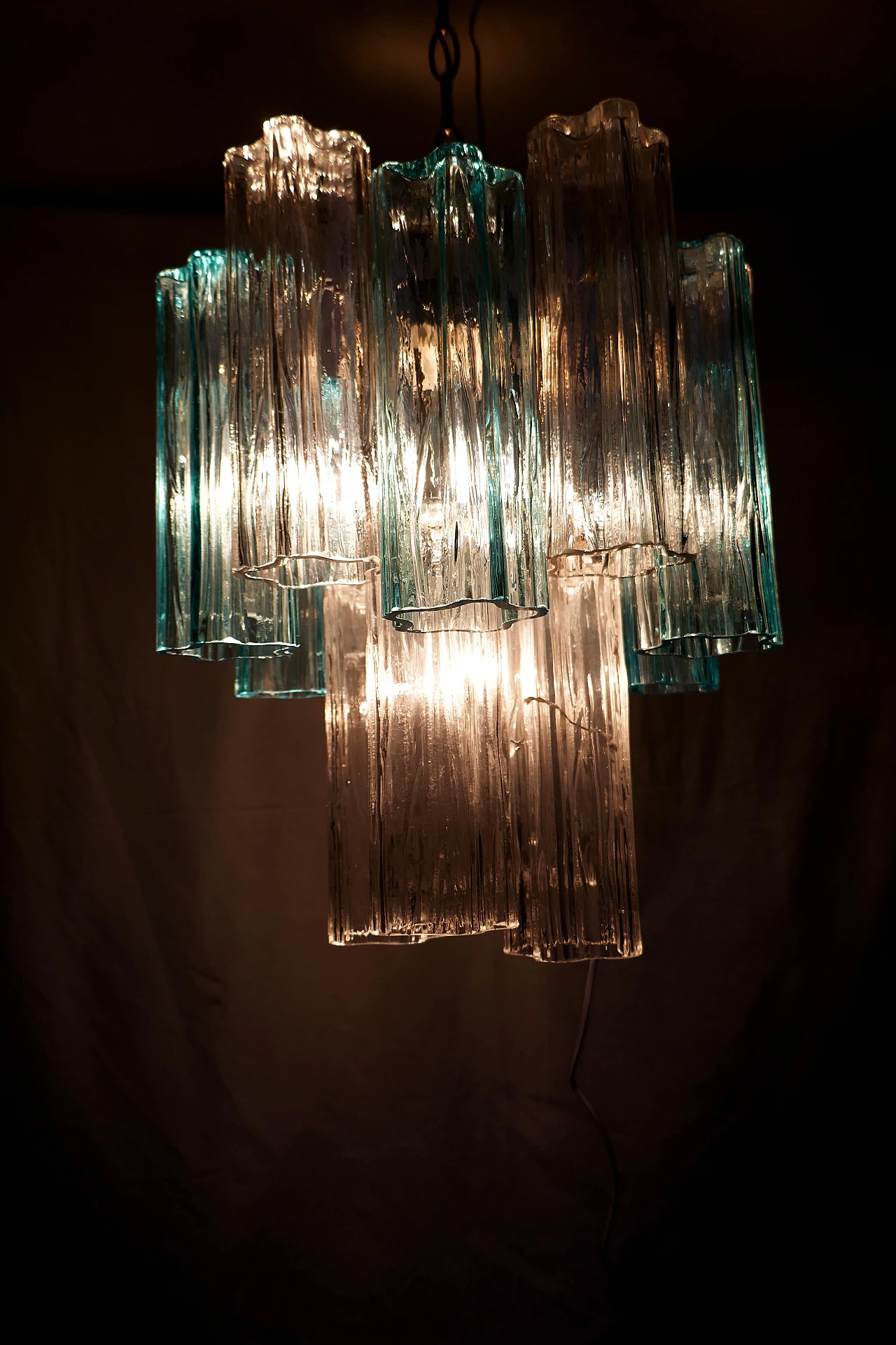 Tronchi glass chandelier for Venini, 1960s 9