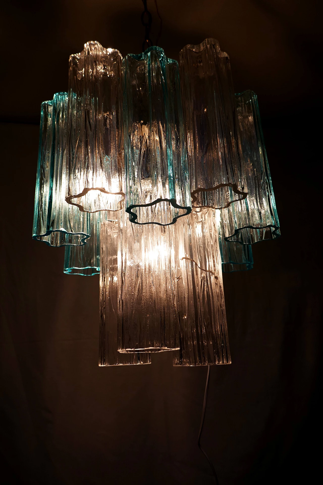 Tronchi glass chandelier for Venini, 1960s 10