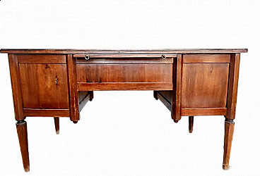 Solid walnut centre desk, 19th century
