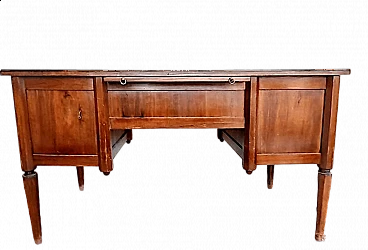 Solid walnut centre desk, 19th century
