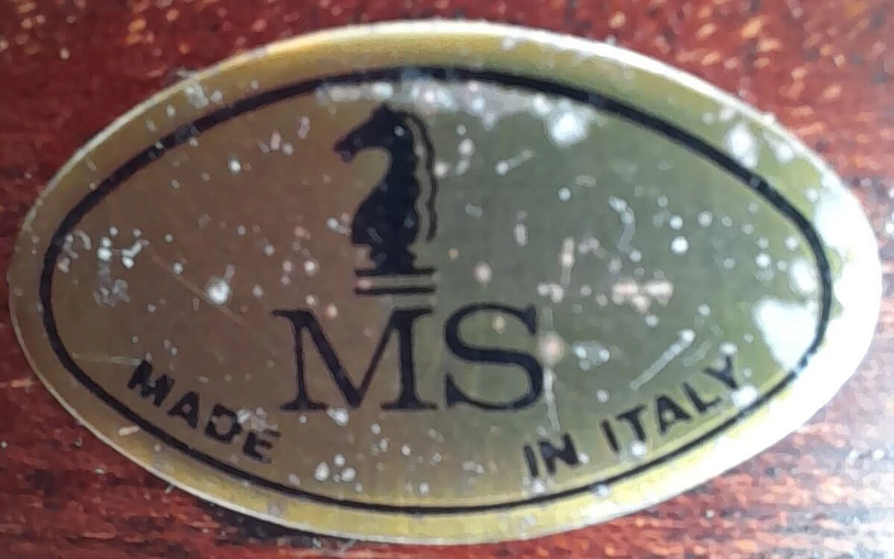 Scatola in legno con dadi e fiche in madreperla, anni '80 4