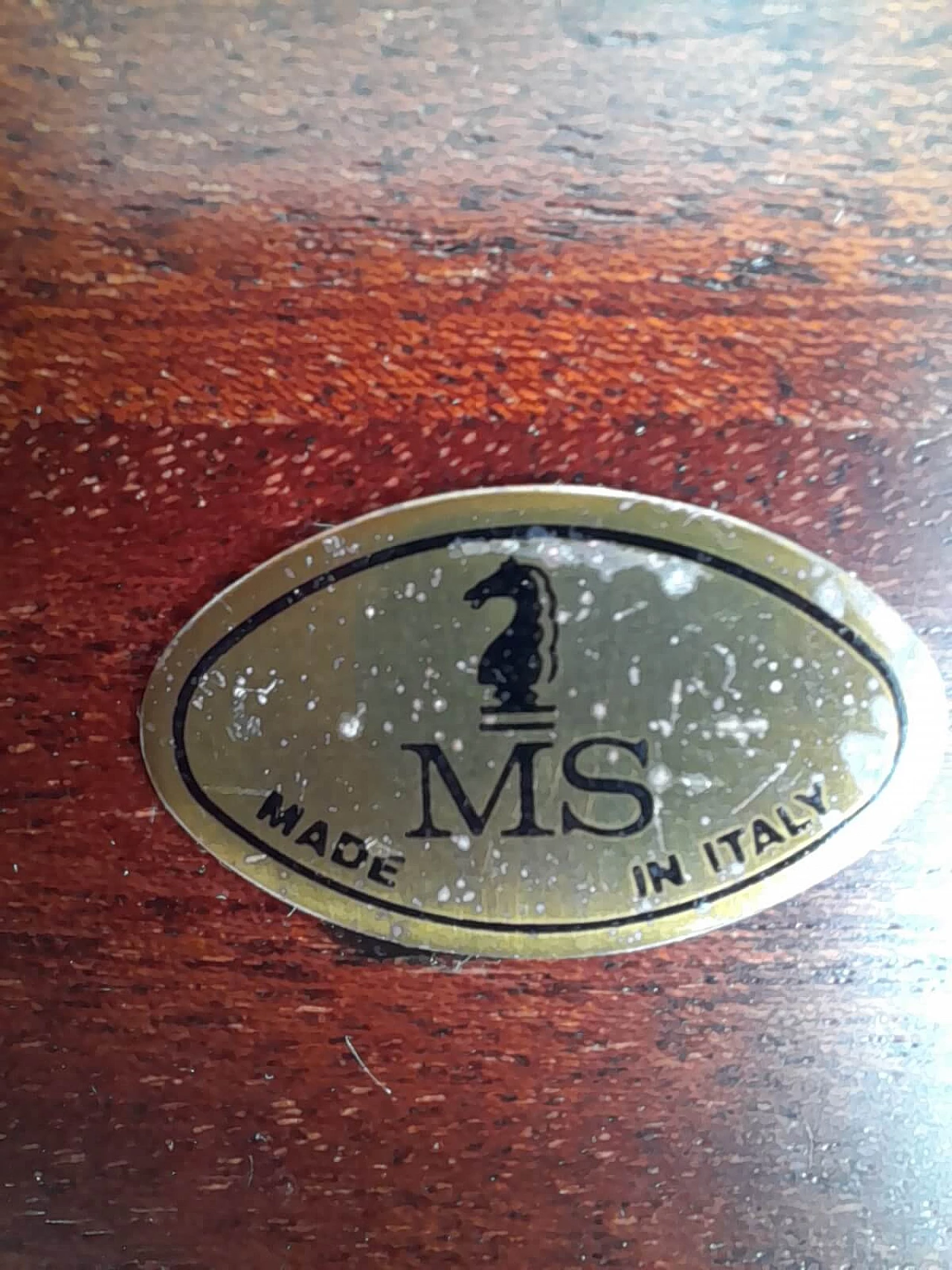 Scatola in legno con dadi e fiche in madreperla, anni '80 7